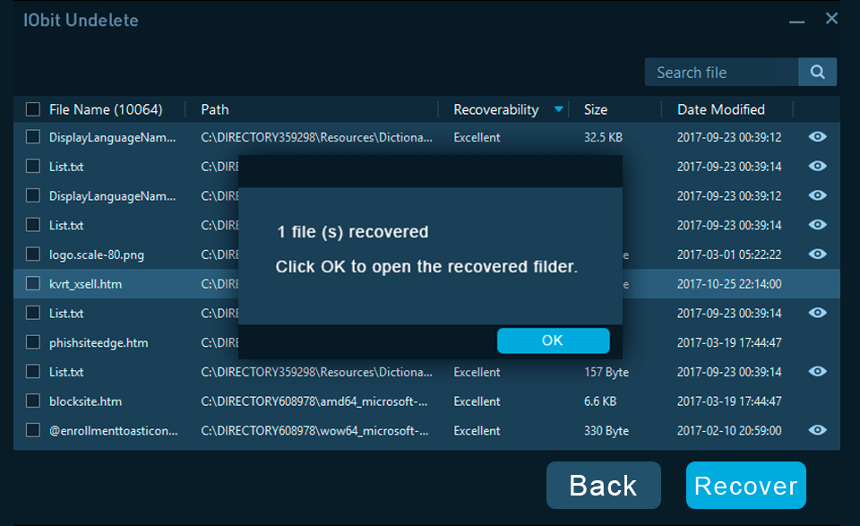 iobit undelete interface sd card recovery software